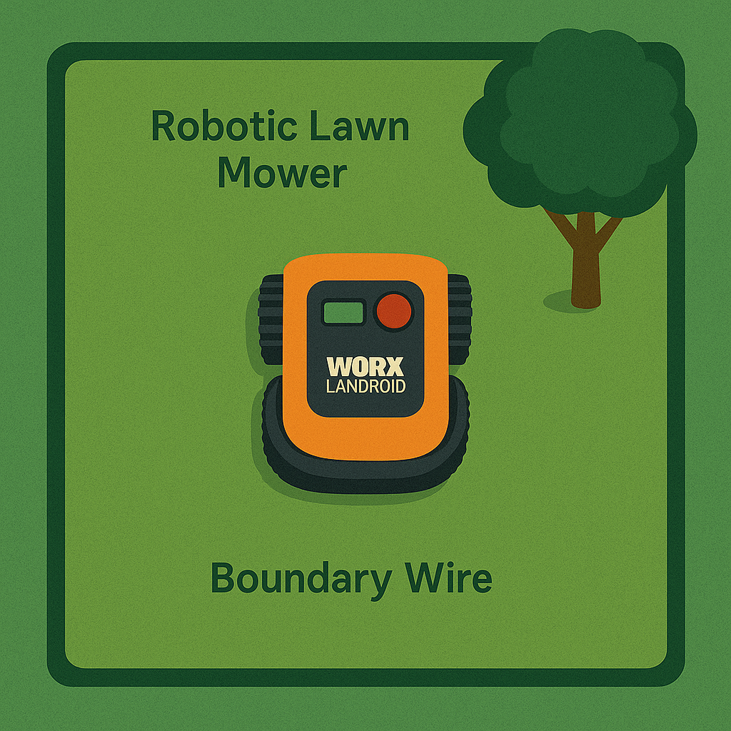 Worx robot mower layout diagram